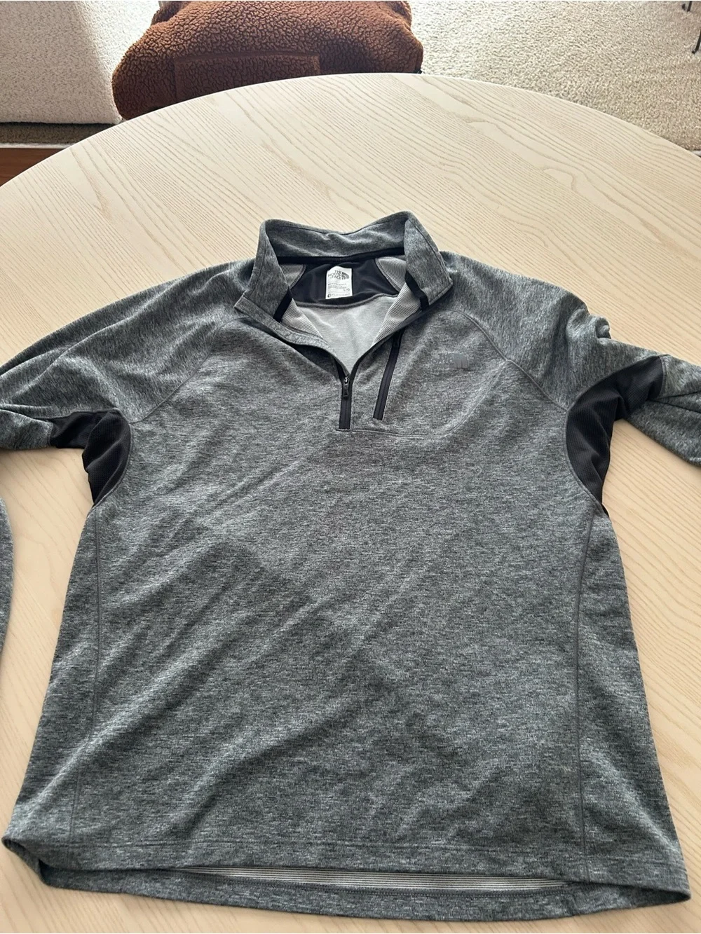 The North Face Gray Men's Zip-Neck Performance Pullover